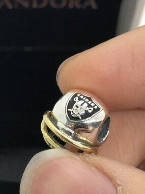 ✨🔥Pandora Las Vegas Raiders Charm Football Helmet Charm